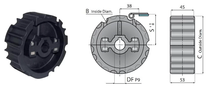 sprockets 812 815