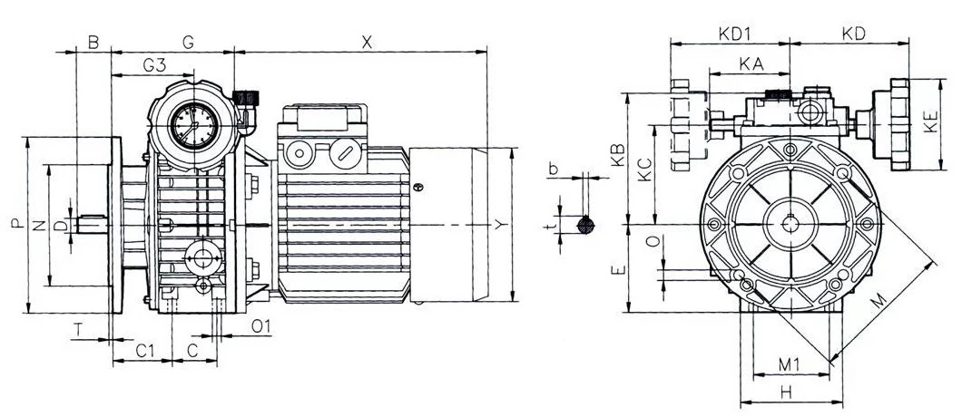 motor variator dimensions
